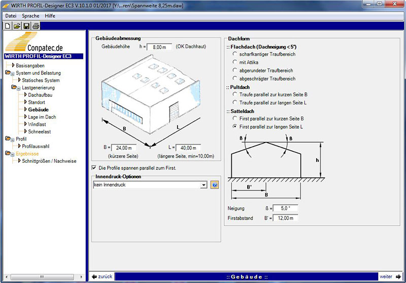 Abbildung: WIRTH Profildesigner